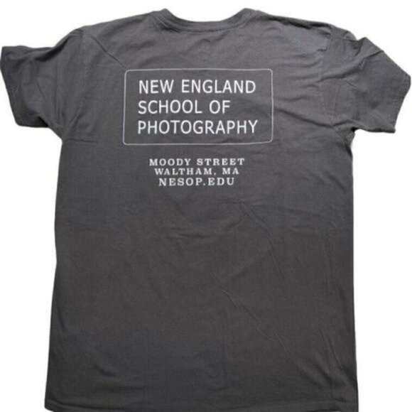 New England School Of Photography Short Sleeve Gray Graphic T Unisex Men's L - Picture 4 of 7